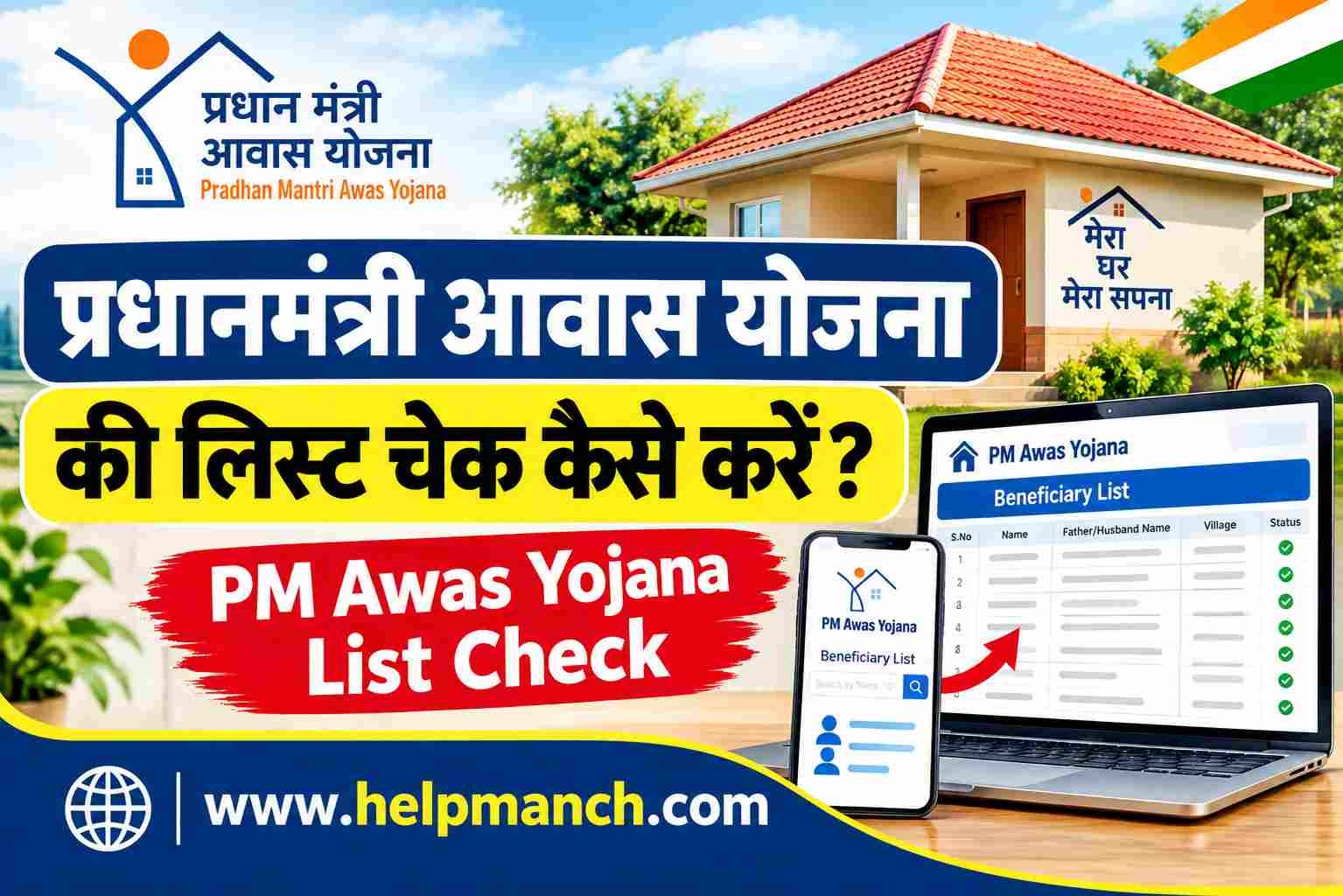 PM Awas Yojana List Check.